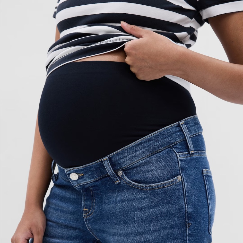 NWT Gap Maternity True Waistband Full Panel Vintage Slim Jeans